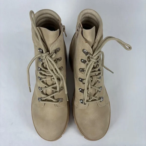 Sun Stone, Rutheep Faux Leather, Round Toe, Low Ankle Lug Bootie Women’s 10 - Picture 5 of 10